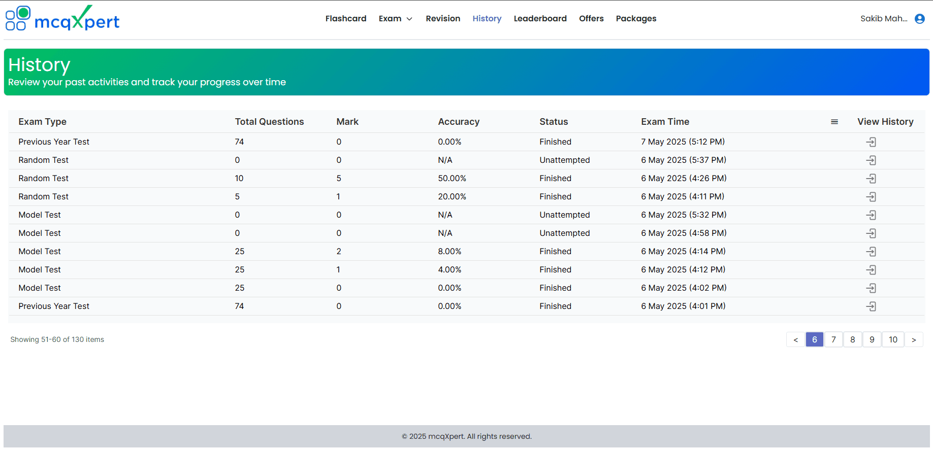 Package History Tracking